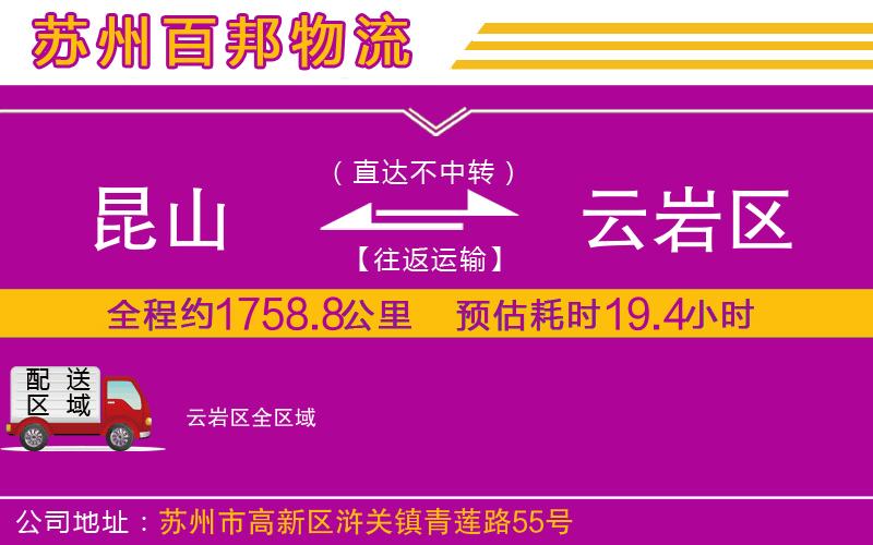 昆山到云巖區(qū)物流公司