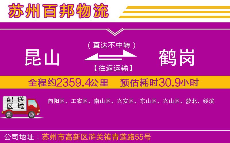 昆山到鶴崗物流公司