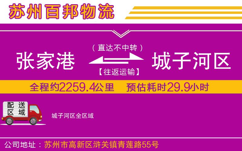 張家港到城子河區(qū)物流公司