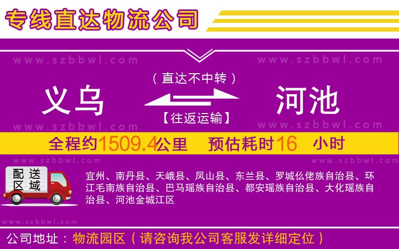 義烏到河池物流專線