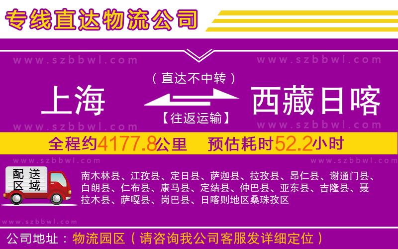 上海到西藏日喀則地區(qū)物流專線