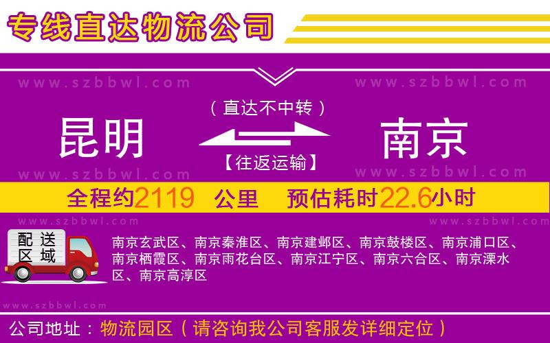 昆明到南京物流公司