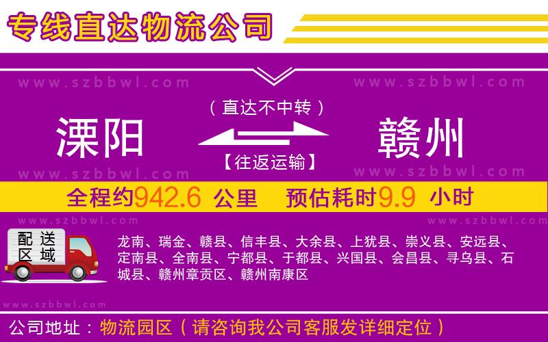 溧陽到贛州物流專線