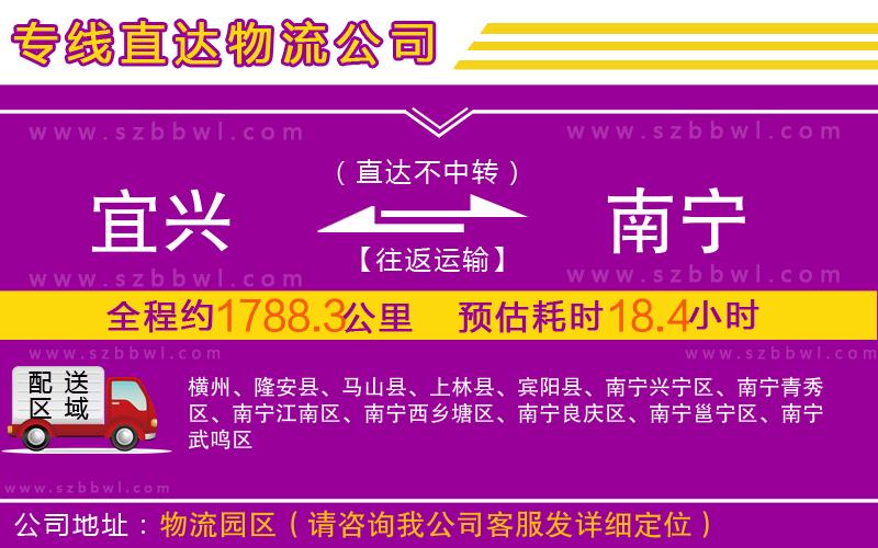 宜興到南寧物流專線