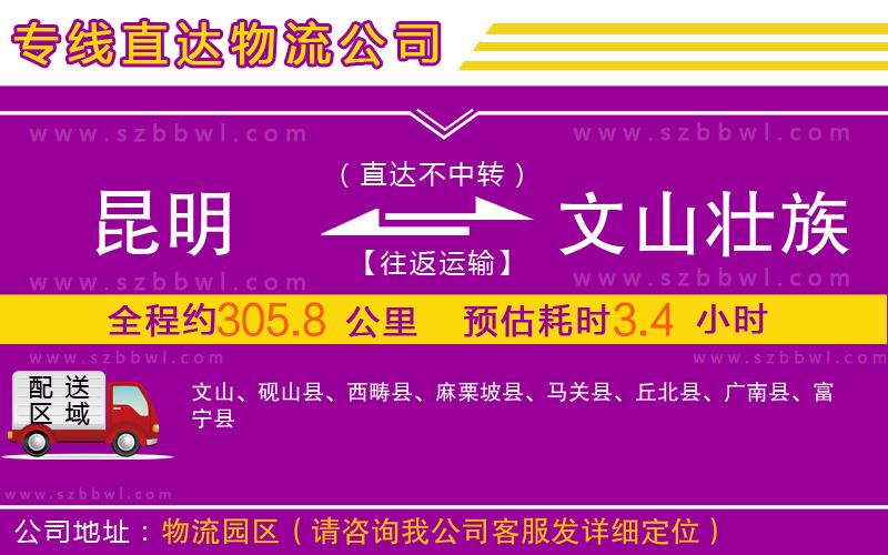 昆明到文山壯族苗族自治州物流公司