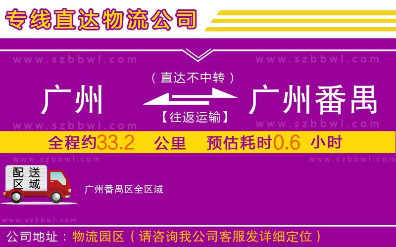 廣州到廣州番禺區(qū)物流公司
