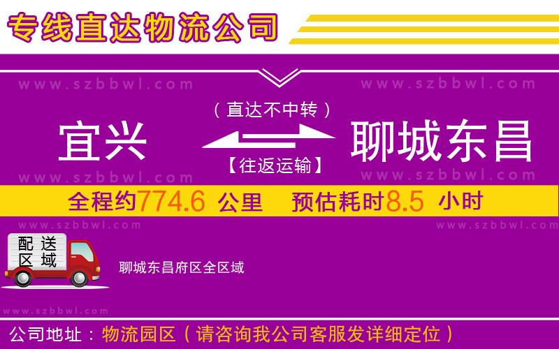 宜興到聊城東昌府區(qū)物流專線