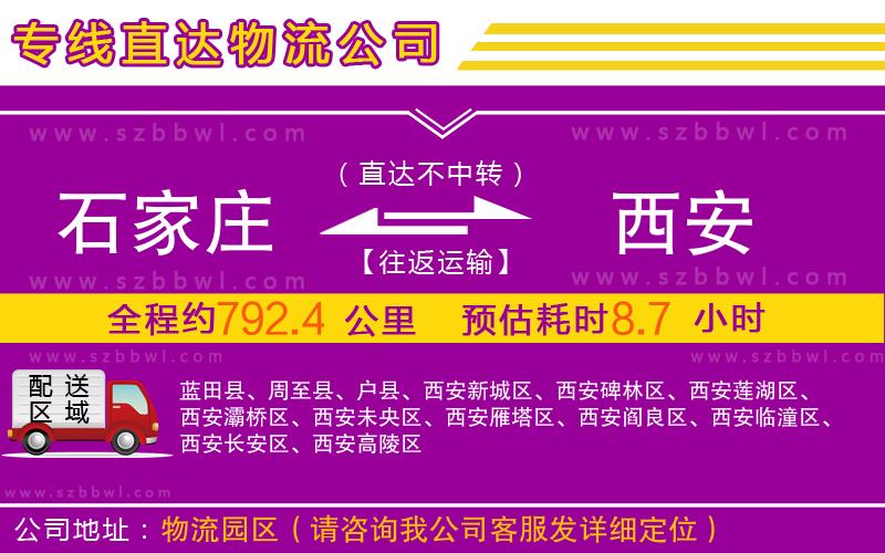 石家莊到西安物流公司