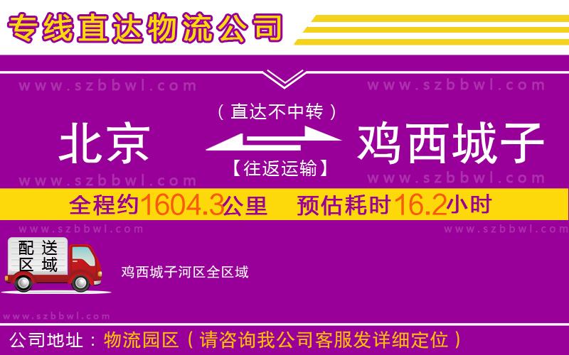 北京到雞西城子河區(qū)物流公司