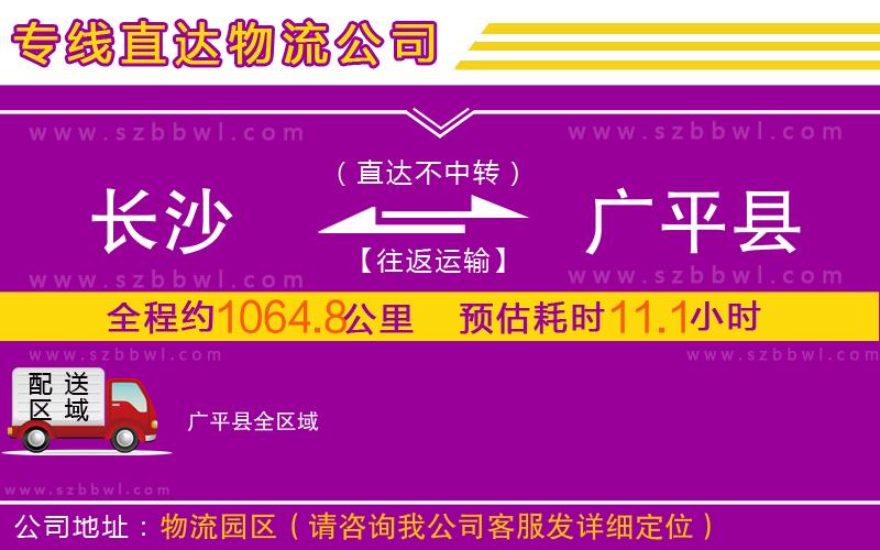 長沙到廣平縣物流公司