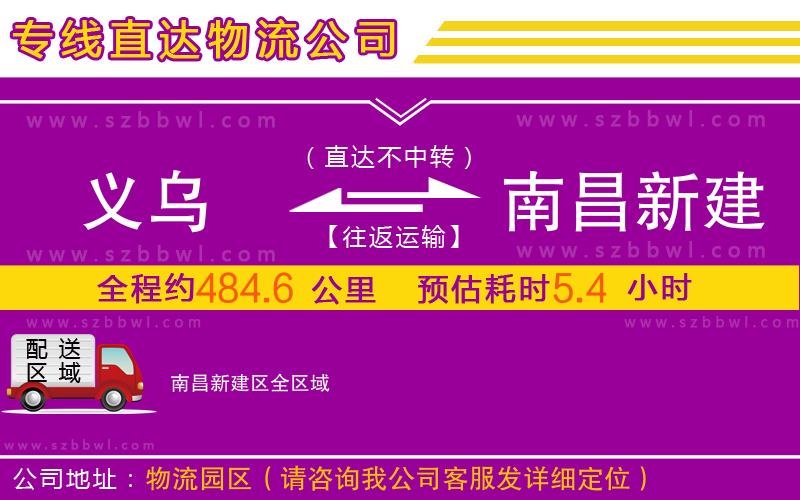 義烏到南昌新建區(qū)物流專線