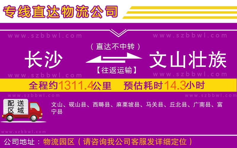 長沙到文山壯族苗族自治州物流專線