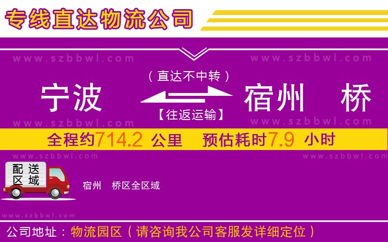 寧波到宿州埇橋區(qū)物流公司