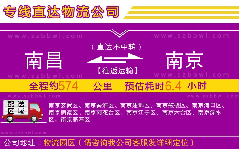 南昌到南京物流專線