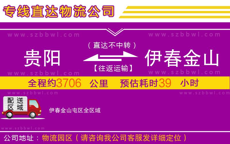 貴陽到伊春金山屯區(qū)物流專線