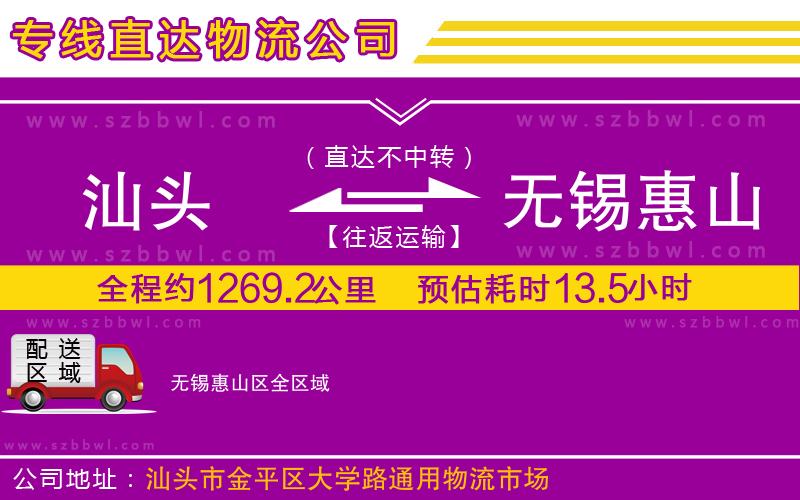 汕頭到無錫惠山區(qū)物流公司