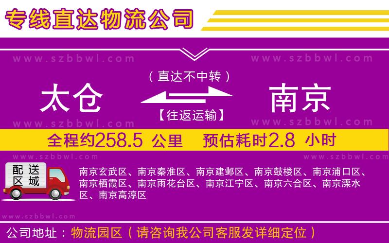 太倉(cāng)到南京物流專(zhuān)線