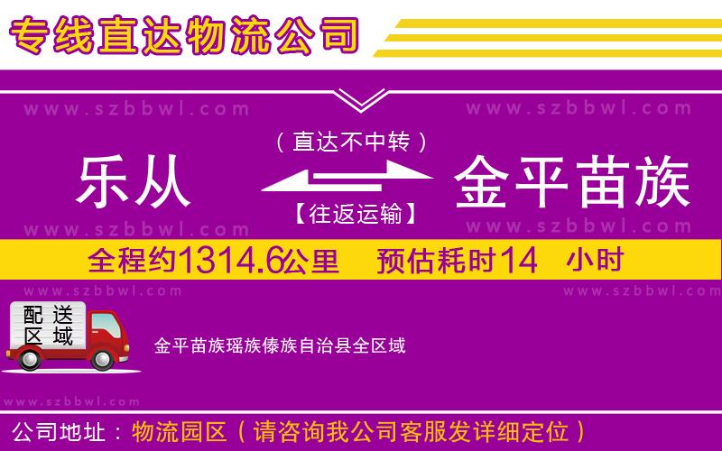 樂(lè)從到金平苗族瑤族傣族自治縣物流專線