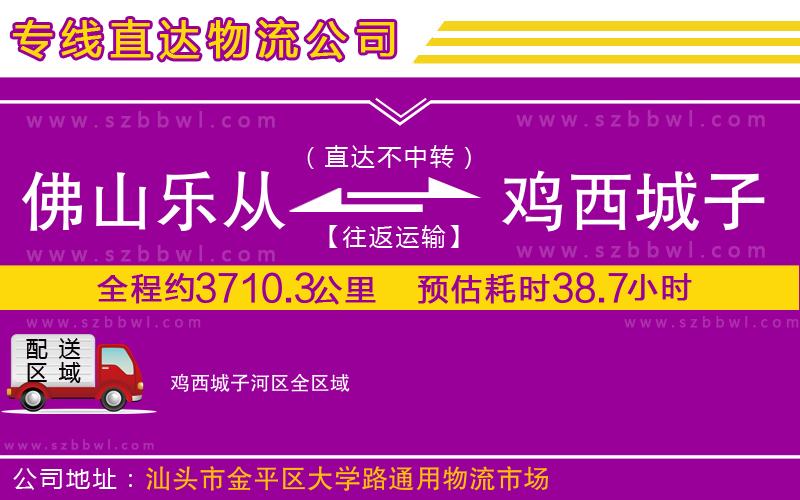 佛山樂從鎮(zhèn)到雞西城子河區(qū)物流專線