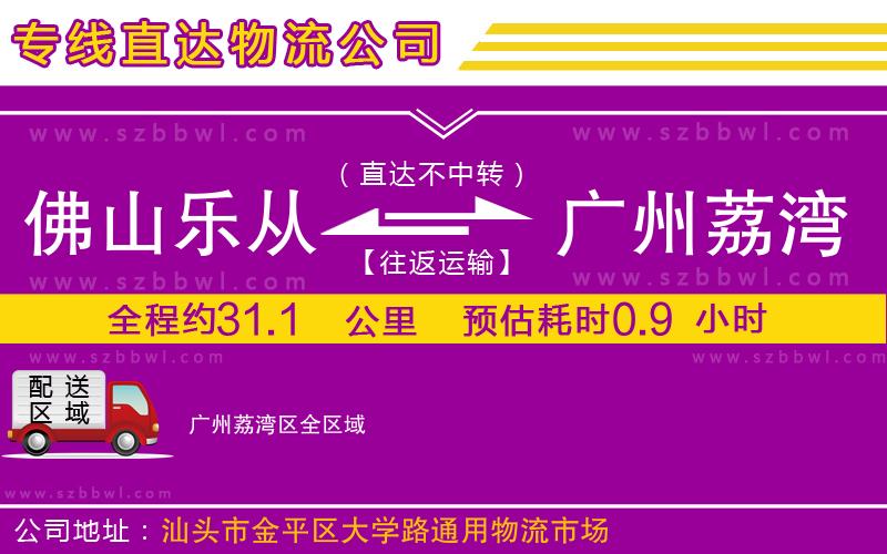 佛山樂從鎮(zhèn)到廣州荔灣區(qū)物流公司