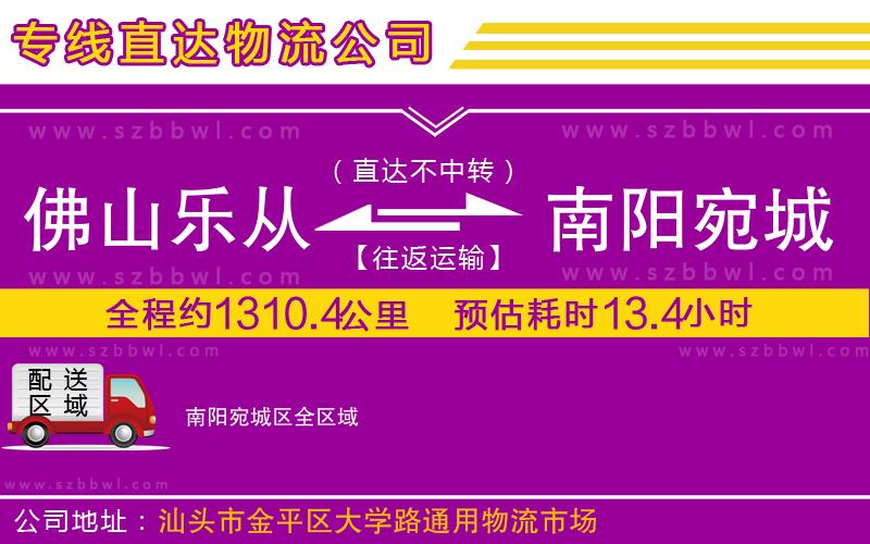 佛山樂從鎮(zhèn)到南陽宛城區(qū)物流公司