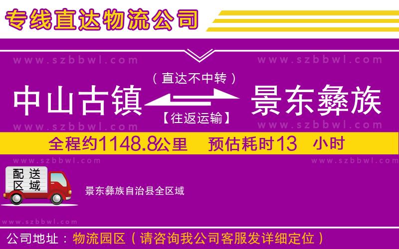 中山古鎮(zhèn)到景東彝族自治縣物流專線
