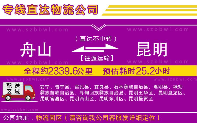 舟山到昆明物流專(zhuān)線