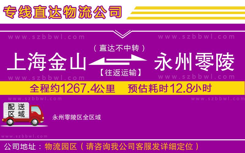 上海金山區(qū)到永州零陵區(qū)物流公司