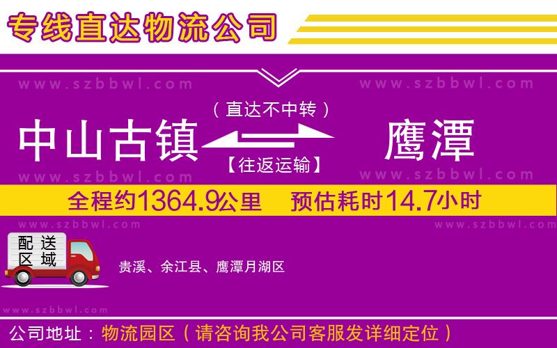 中山古鎮(zhèn)到鷹潭物流專線