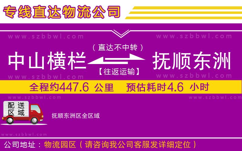 中山橫欄到撫順東洲區(qū)物流專(zhuān)線(xiàn)