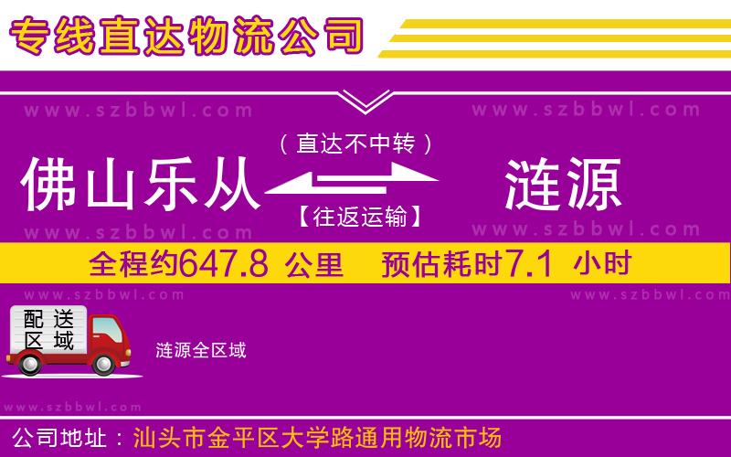 佛山樂從鎮(zhèn)到漣源物流專線