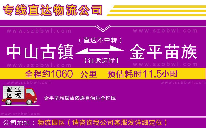 中山古鎮(zhèn)到金平苗族瑤族傣族自治縣物流公司
