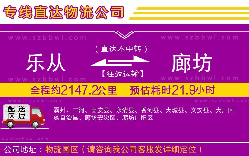 樂(lè)從到廊坊物流專(zhuān)線