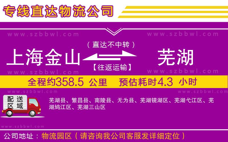 上海金山區(qū)到蕪湖物流專線