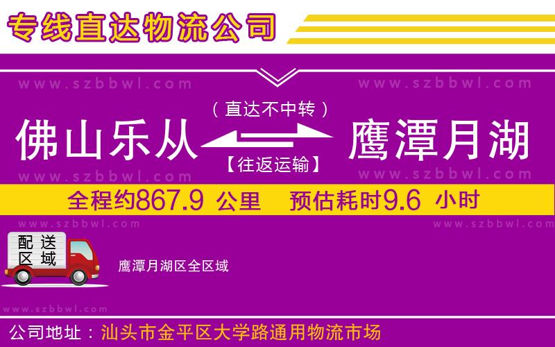 佛山樂(lè)從鎮(zhèn)到鷹潭月湖區(qū)物流專線