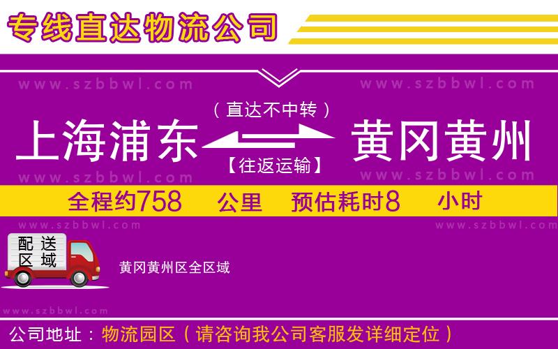 上海浦東區(qū)到黃岡黃州區(qū)物流公司