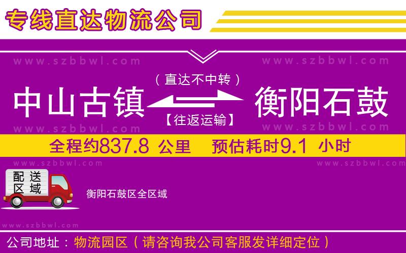 中山古鎮(zhèn)到衡陽石鼓區(qū)物流公司