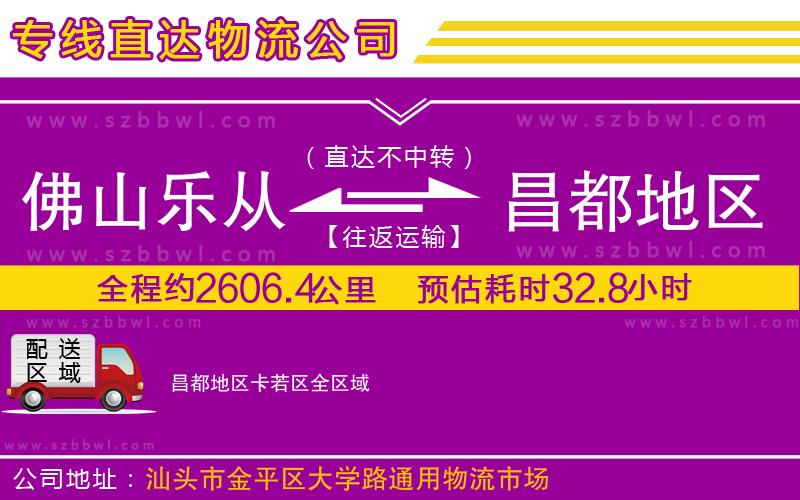 佛山樂(lè)從鎮(zhèn)到昌都地區(qū)卡若區(qū)物流專線