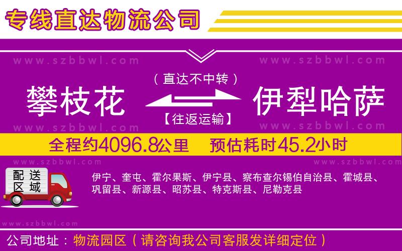 攀枝花到伊犁哈薩克自治州物流專線