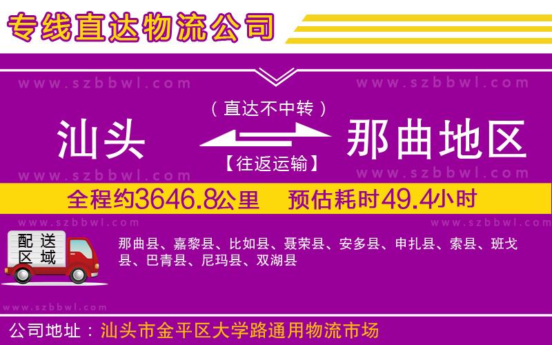 汕頭到那曲地區(qū)物流公司