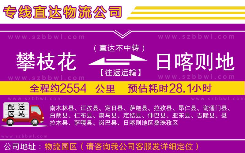 攀枝花到日喀則地區(qū)物流專線