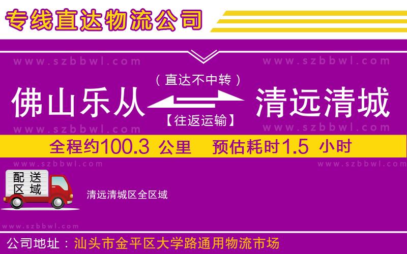 佛山樂從鎮(zhèn)到清遠清城區(qū)物流公司