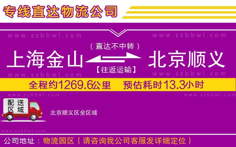 上海金山區(qū)到北京順義區(qū)物流專線