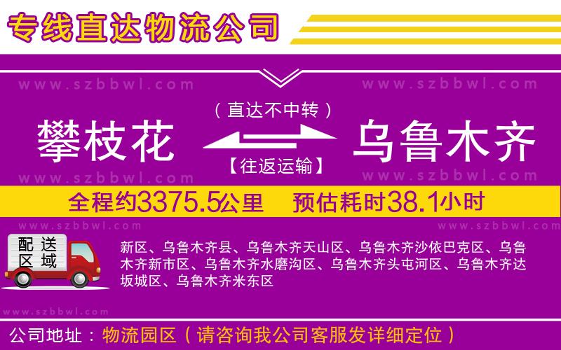 攀枝花到烏魯木齊物流專線