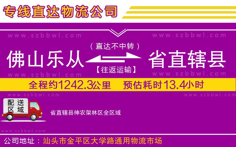 佛山樂從鎮(zhèn)到省直轄縣神農(nóng)架林區(qū)物流公司