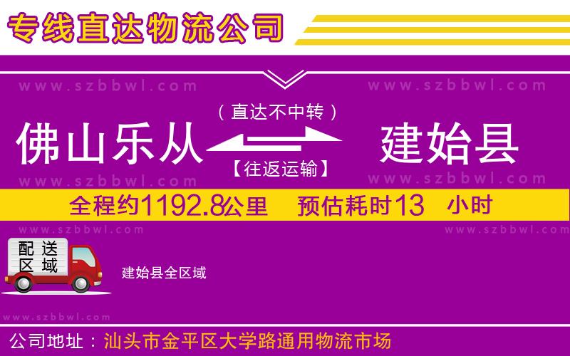 佛山樂(lè)從鎮(zhèn)到建始縣物流專線