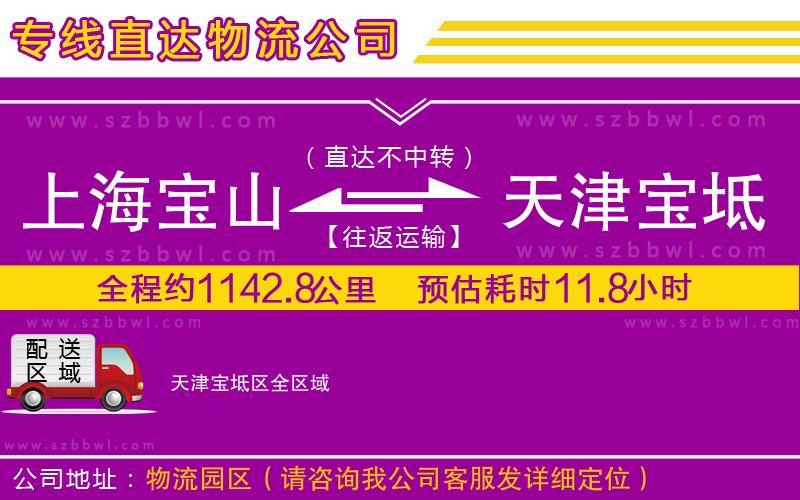 上海寶山區(qū)到天津?qū)氎鎱^(qū)物流專(zhuān)線