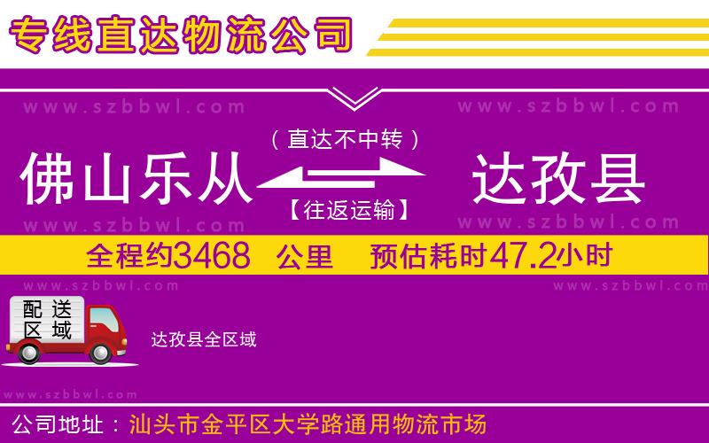 佛山樂(lè)從鎮(zhèn)到達(dá)孜縣物流公司