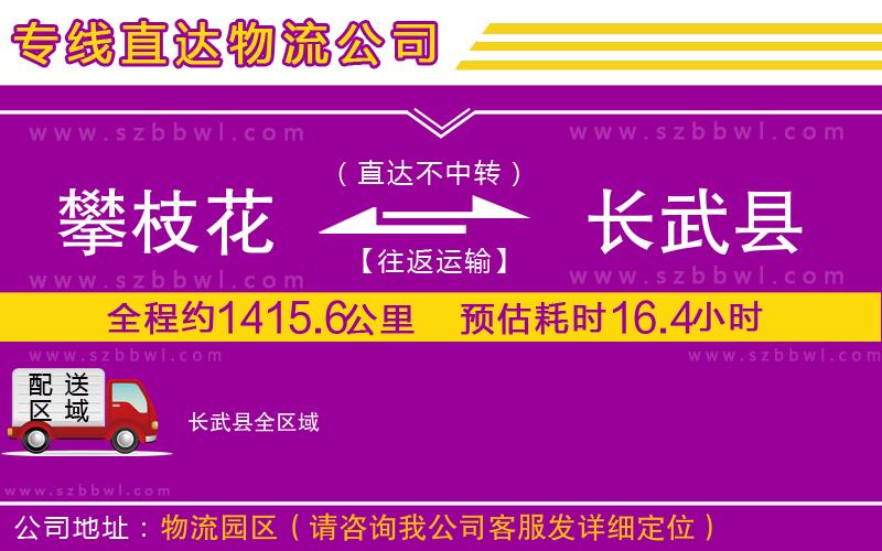 攀枝花到長(zhǎng)武縣物流公司