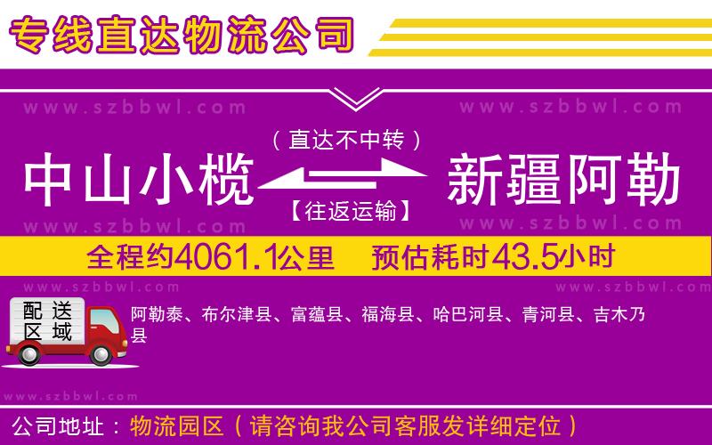 中山小欖到新疆阿勒泰地區(qū)物流專(zhuān)線(xiàn)